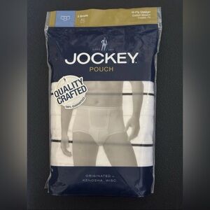 3 Pairs Men’s Jockey Briefs XL ~ White ~ Cotton ~ Classic Fit ~ NEW